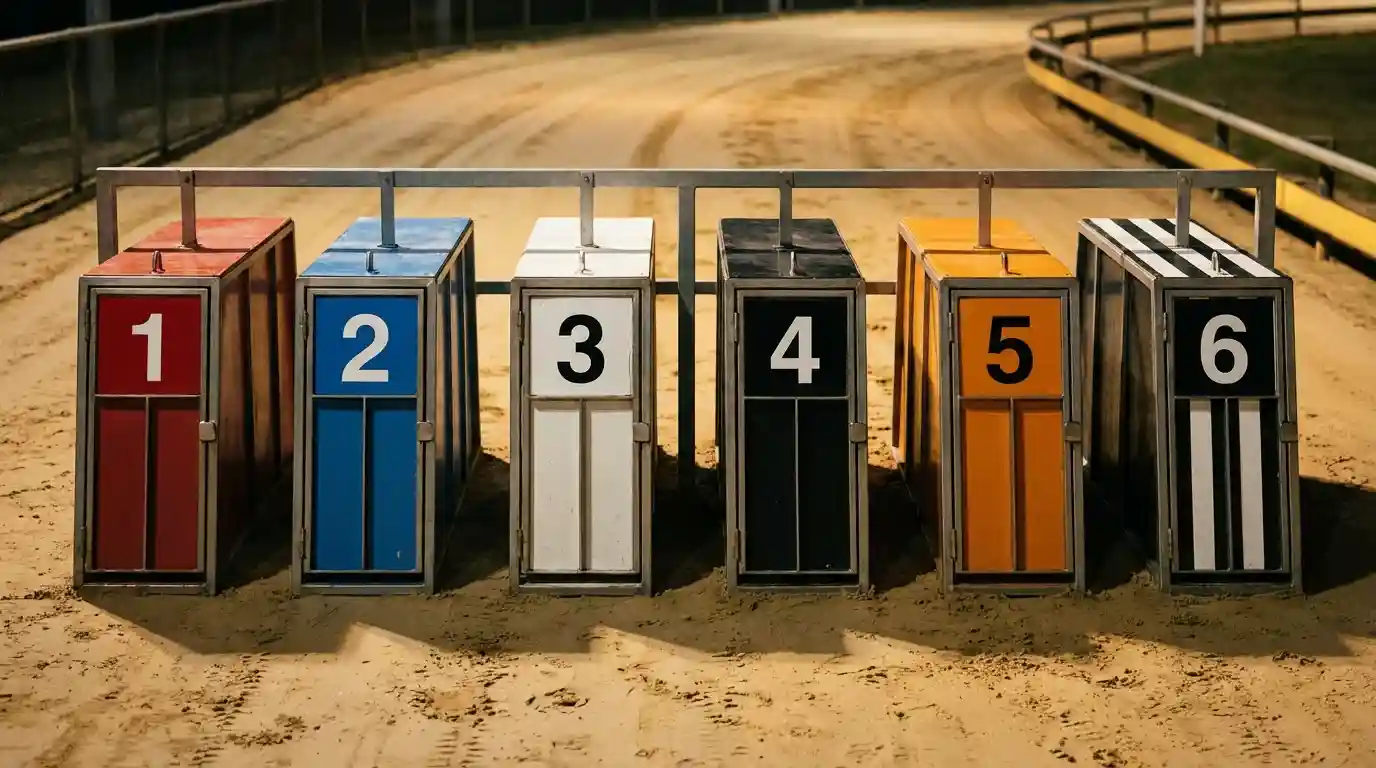 UK greyhound trap draw statistics and win percentages by track